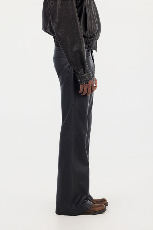Bootcut Leather Pants