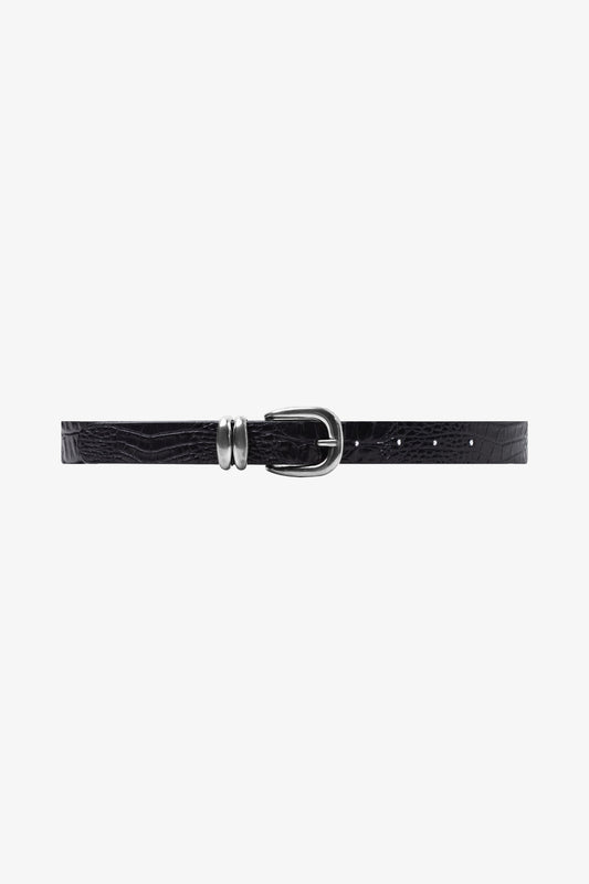 CROC LEATHER BELT