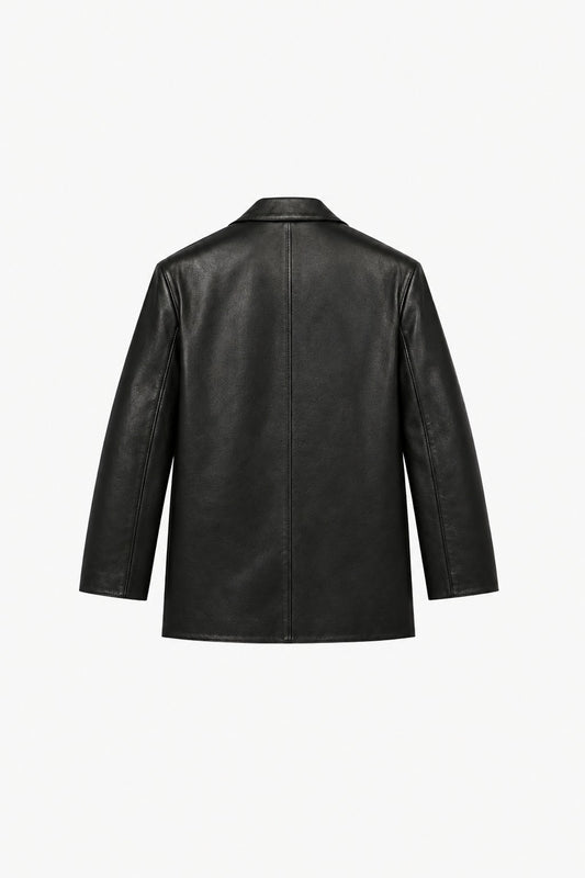 Leather Blazer, back view