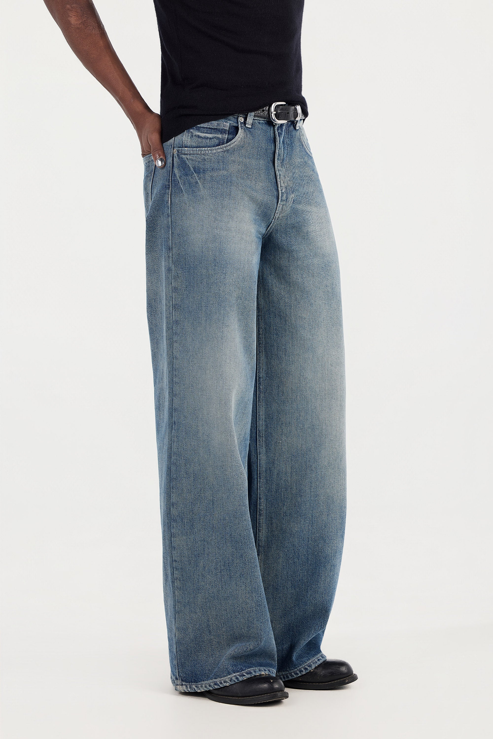 1211 'Sandwash' Denim – PEARLED IVORY