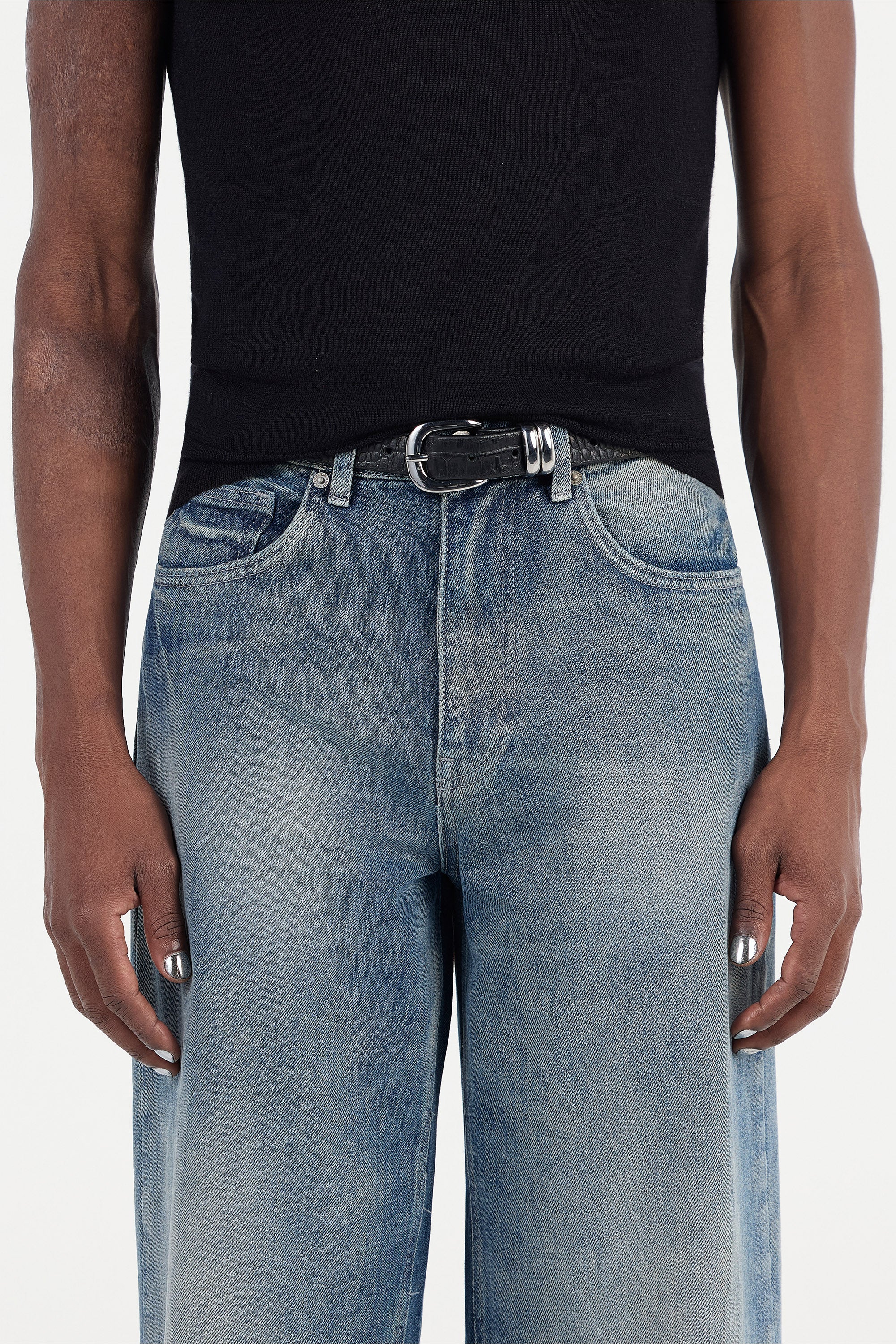 1211 'Sandwash' Denim – PEARLED IVORY