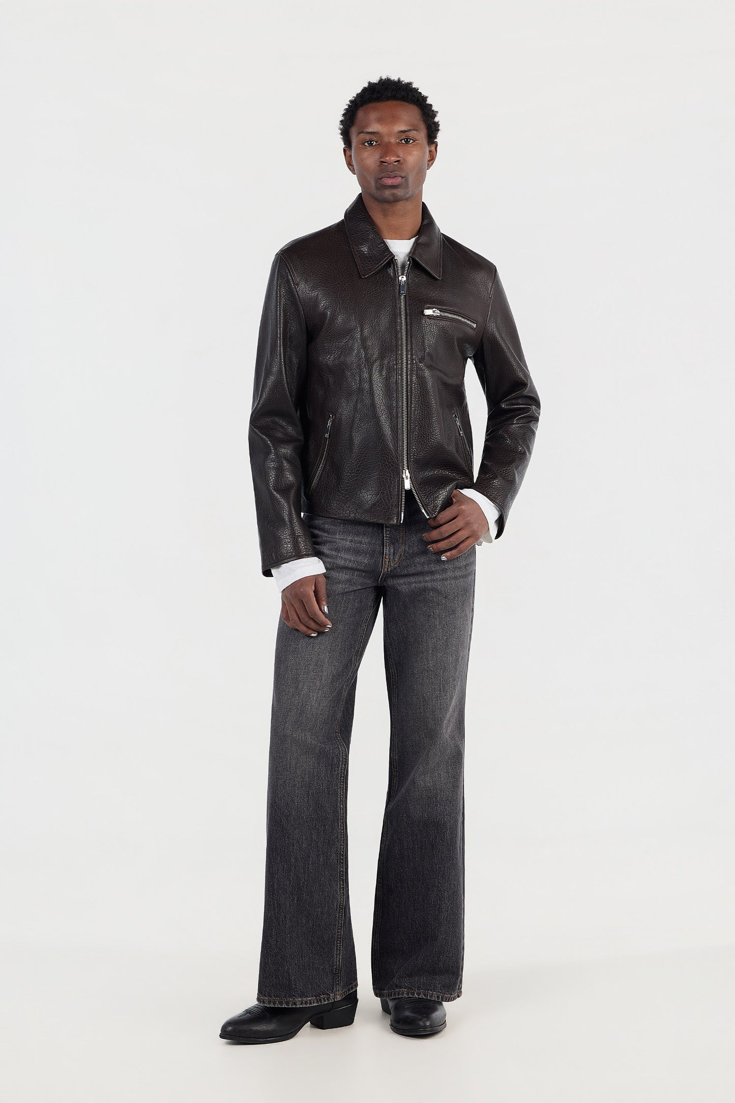 Grain Blouson Jacket - Espresso