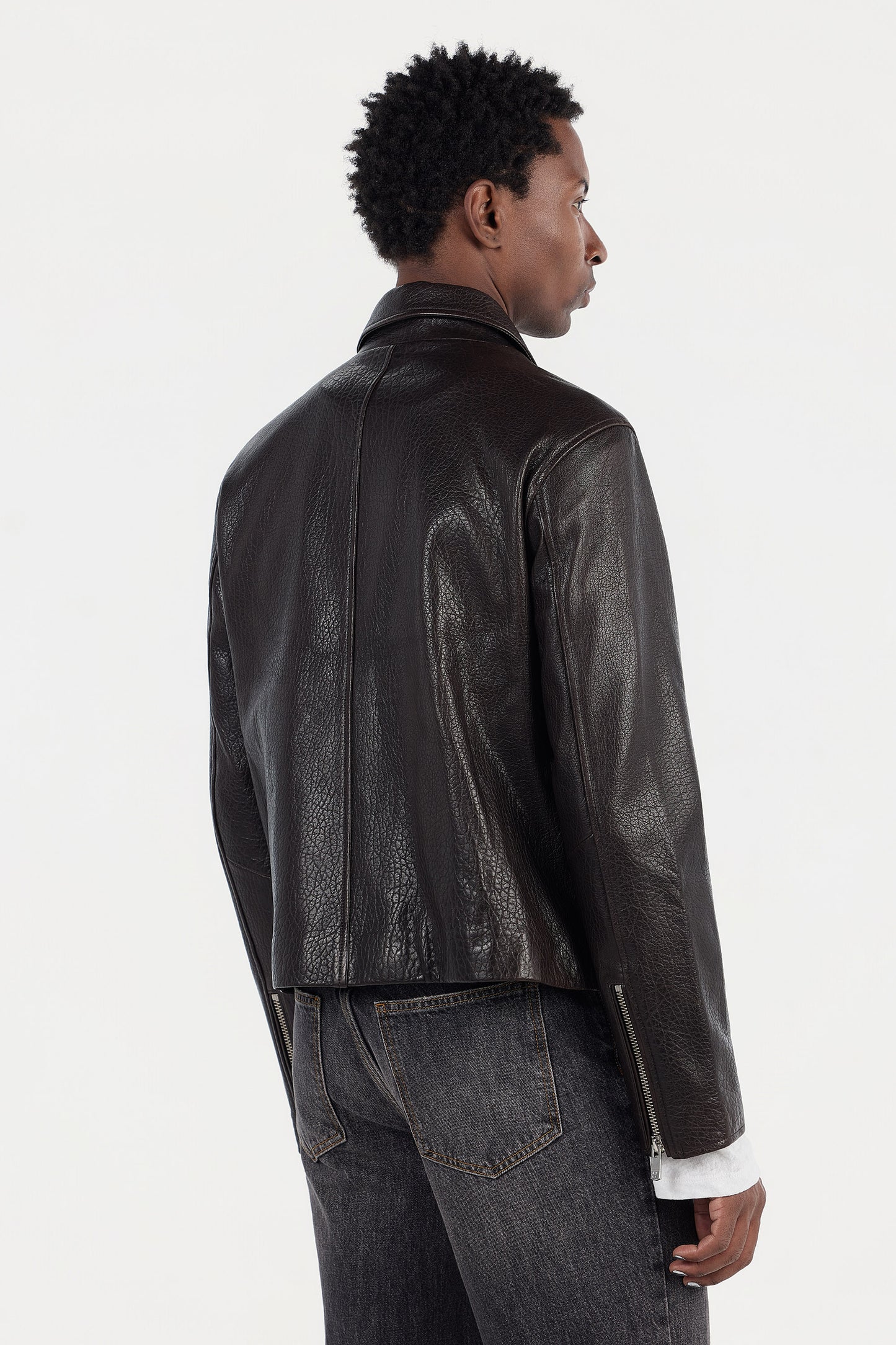 Grain Blouson Jacket - Espresso