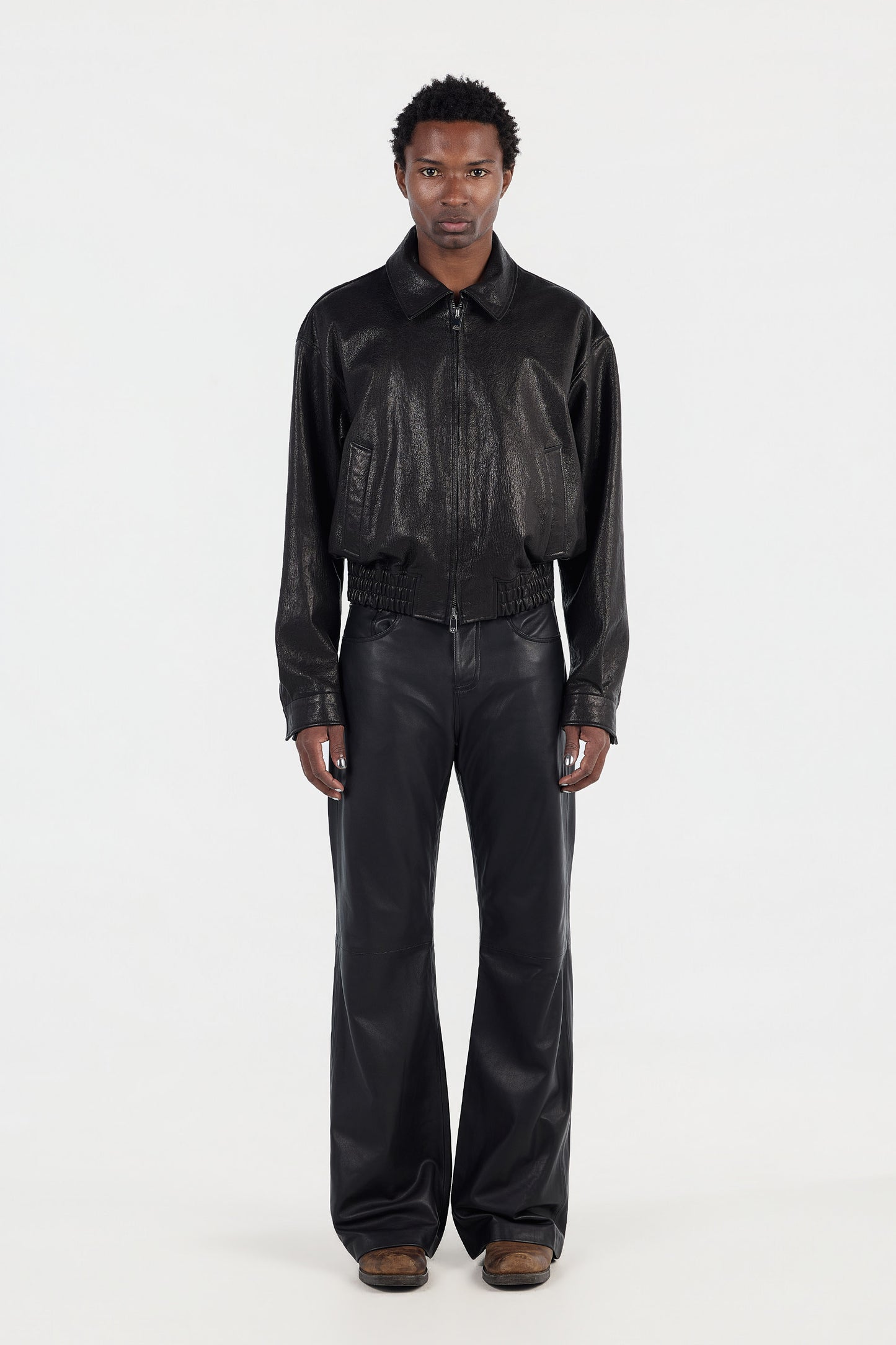 Bootcut Leather Pants