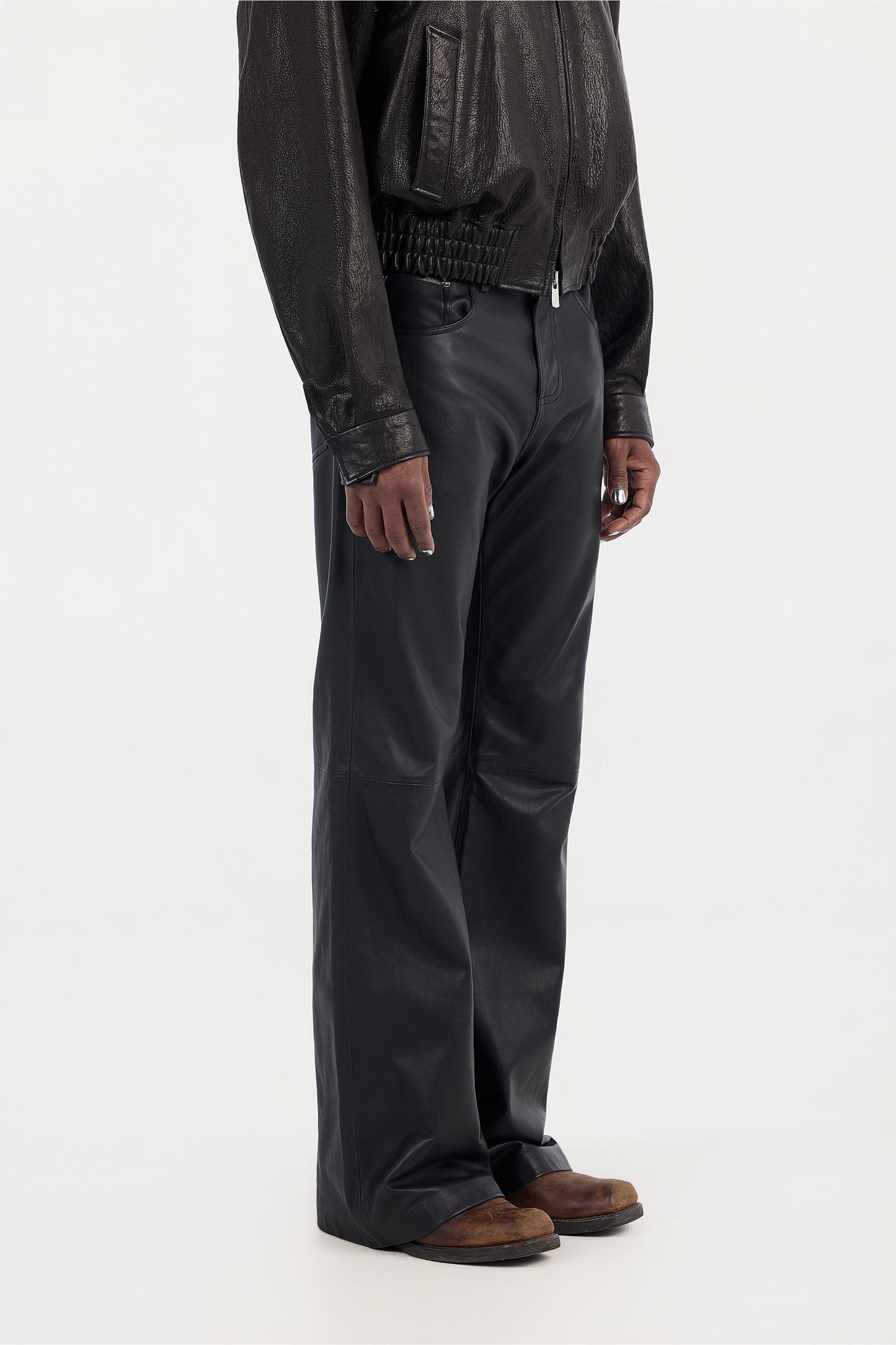 Bootcut Leather Pants