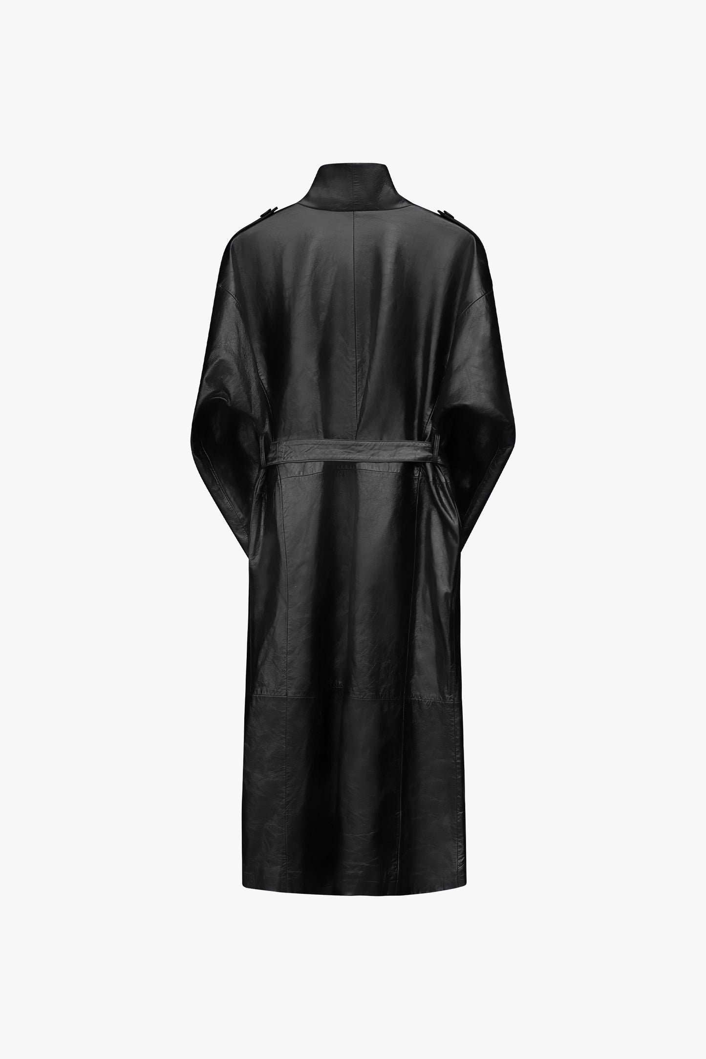 Valena Leather Trench Coat