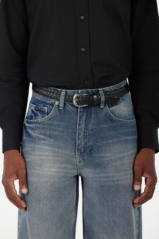 Woven Leather Belt
