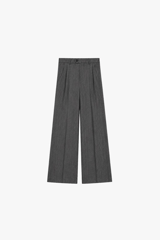 Solaire Trousers - Grey Pinstripe
