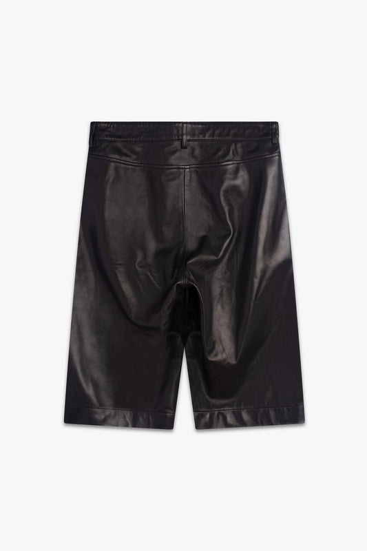 LEATHER LONG SHORTS
