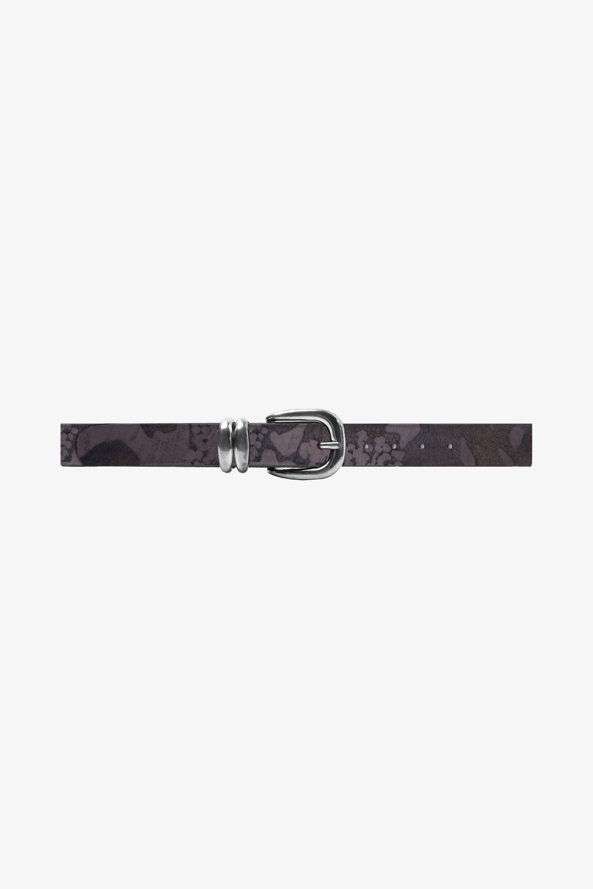 PONY HAIR LEATHER BELT