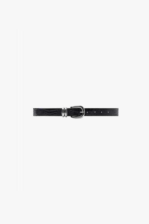 Croc Leather Belt
