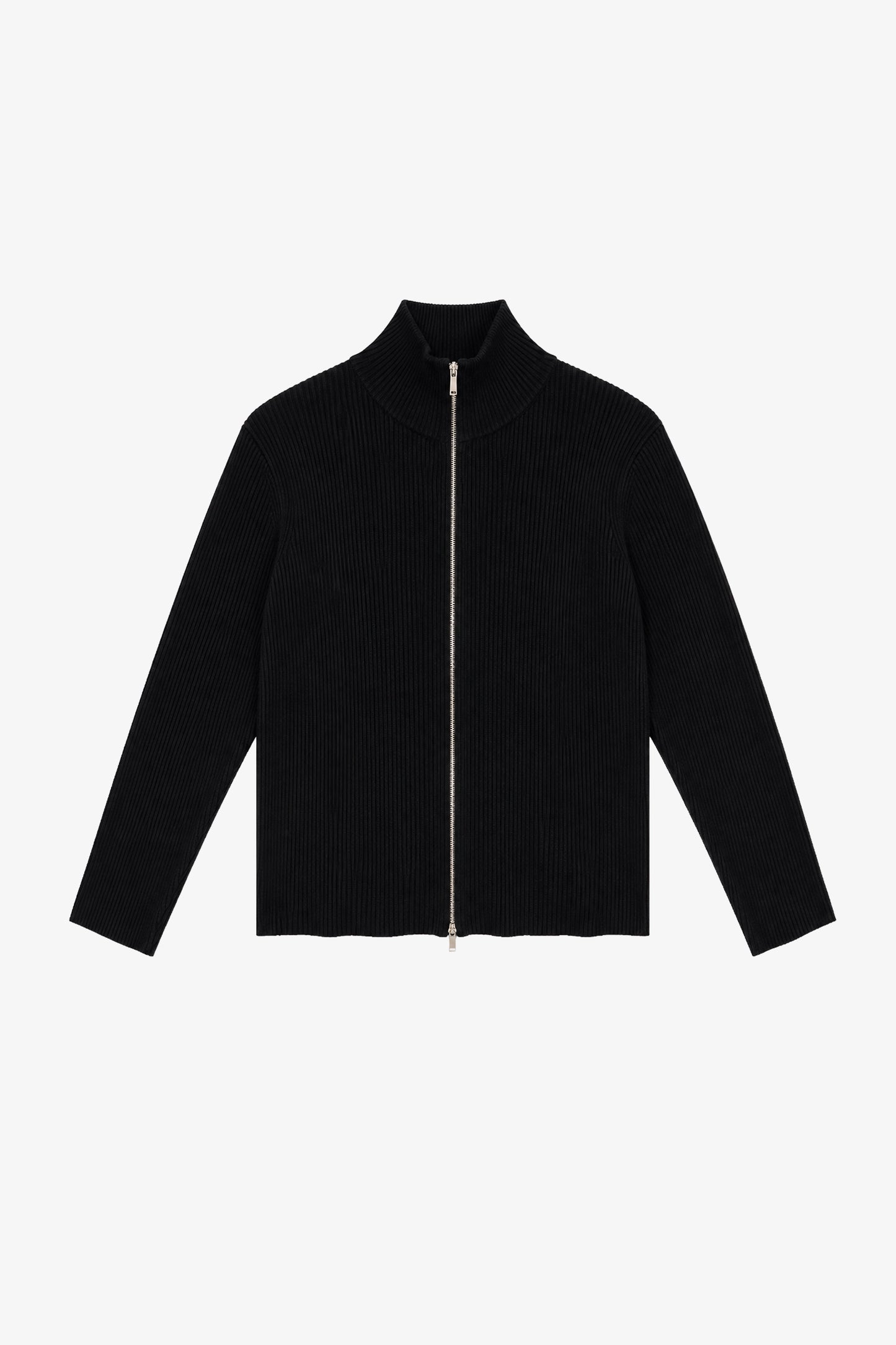 Full Zip Merino Wool Black (S)