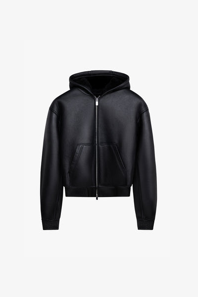 A LEATHER 牛革　定価275000円　ZIP HOODIE Hagia Hoodie – PEARLED IVORY
