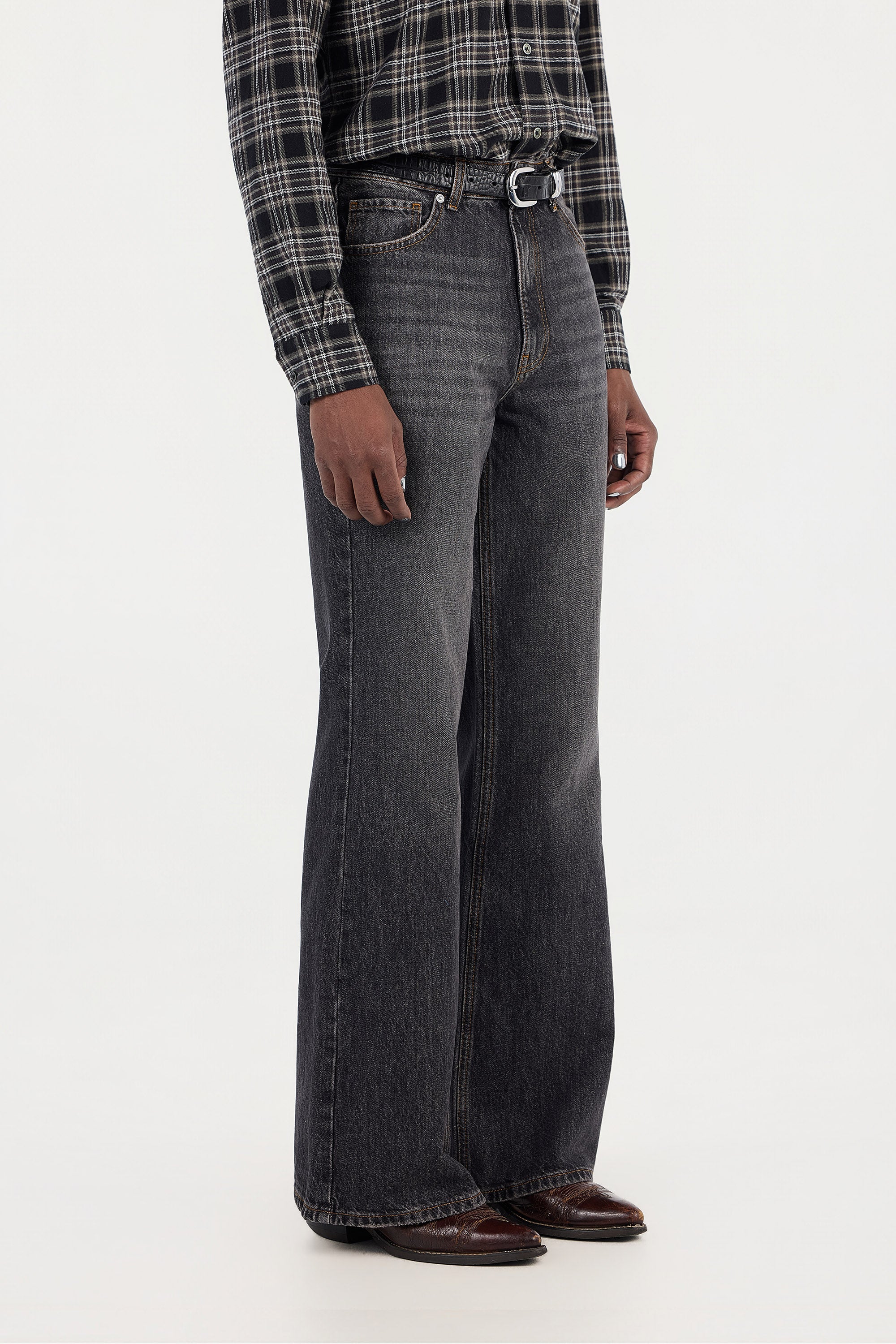 1403 'Slate' Denim – PEARLED IVORY