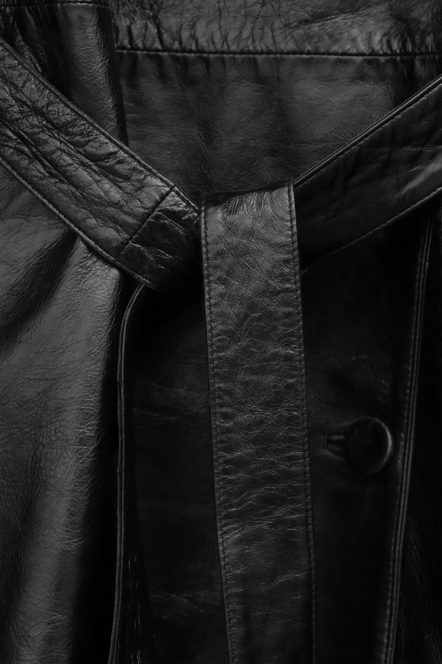 Valena Leather Trench Coat