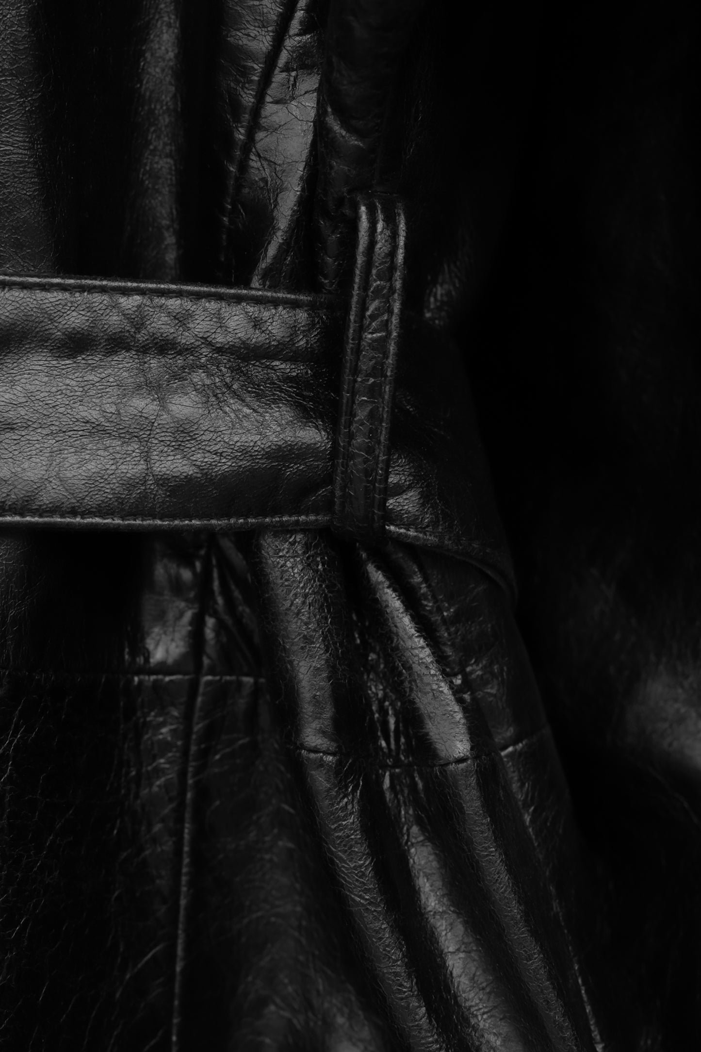 Valena Leather Trench Coat